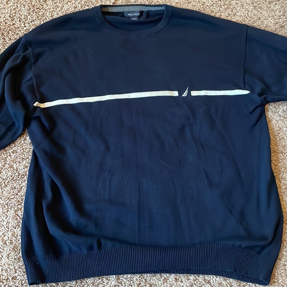 Mens navy sweater - Picture 4 of 5